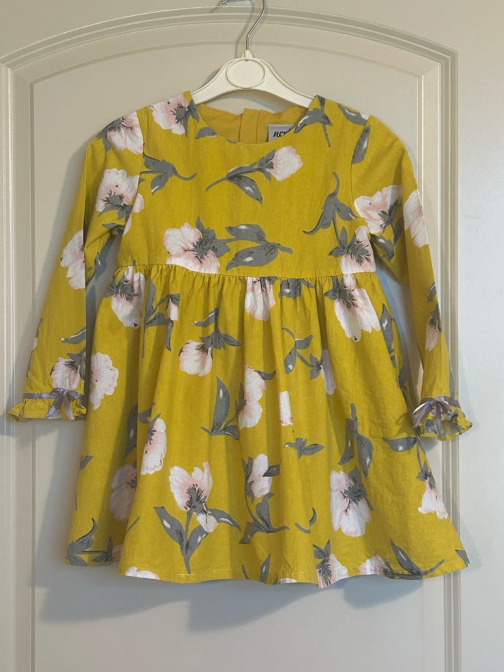 Sz5-6 Next Yellow Cotton Dress - Solid Sunshine